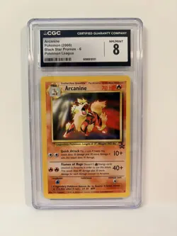 ARCANINE PROMO BLACK STAR #6 POKEMON LEAGUE 2000 - PSA NM-MT 8 - Image 1