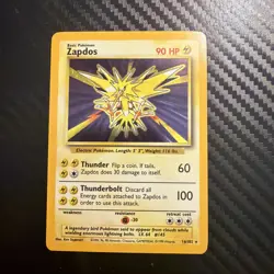 LP ⚡ Zapdos Holo [English WOTC Base Set Unlimited 16/102] Pokemon - Image 1