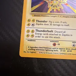 LP ⚡ Zapdos Holo [English WOTC Base Set Unlimited 16/102] Pokemon - Image 3