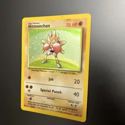 1999 Pokemon TCG Game Base Set Hitmonchan Holo 7/102 Holo Rare Unlimited - Image 2