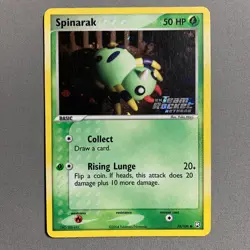 Spinarak 78/109 EX Team Rocket Returns REVERSE HOLO Stamped Common Pokemon LP- - Image 1