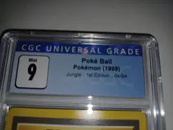 Pokemon Jungle Poke Ball Trainer 1999 1st Edition CGC 9 Mint - Image 2