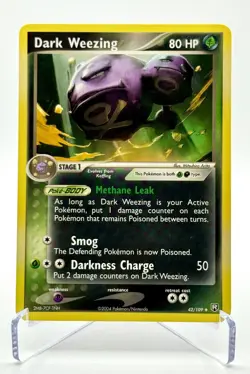 Pokemon TCG Dark Weezing 42/109 EX Team Rocket Returns 2004 Uncommon Non Holo - Image 1