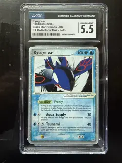 Pokemon Kyogre ex Collector's Tins Black Star Promo Nintendo Promos 037 CGC 5.5 - Image 1