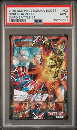 [PSA 9] One Piece 2015 Kizuna Boost B1 Roronoa Zoro GR Rare POP1 - Image 1