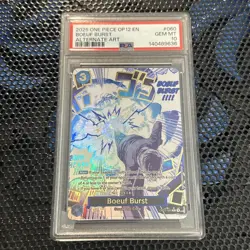 2025 ONE PIECE OP12-LEGACY OF THE MASTER ALTERNATE ART #060 BOEUF BURST PSA 10 - Image 1