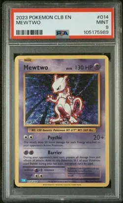 PSA 9 Mewtwo 014/034 Pokemon Classic Collection CLB 2023 Mint English Card - Image 1
