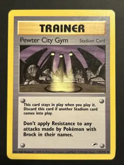 Pewter City Gym 115/132 Gym Heroes Uncommon Trainer Pokemon Card LP - Image 1