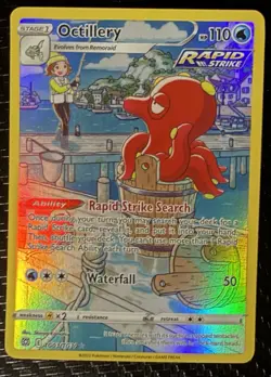 Pokemon Octillery TG03/TG30 Ultra Rare Holo Rapid Strike Brilliant Stars Card - Image 1
