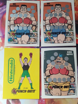Lot of 4 Punch Out 1989 Nintendo Game Pack Cards LP-NM - Image 1