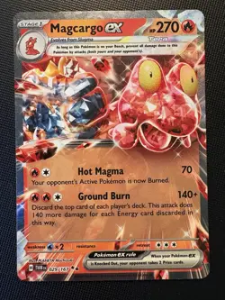 2024 Pokemon S&V Twilight Masquerade Magcargo EX 029/167 DOUBLE RARE HOLO Card! - Image 1