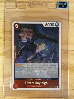 2025 One Piece Silvers Rayleigh OP09-006 Foil - Taby CardT GEM MT 10 - Image 1