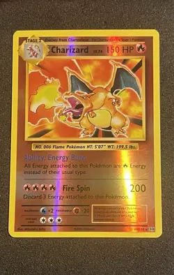 POKEMON CARD 2016 CHARIZARD REVERSE HOLO 11/108 XY EVOLUTIONS - Image 1