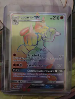 Lucario GX (Secret) 135/131 Sm-Forbidden Light Holo Pokemon Card - Image 2