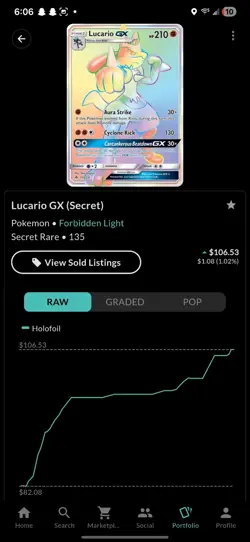 Lucario GX (Secret) 135/131 Sm-Forbidden Light Holo Pokemon Card - Image 3