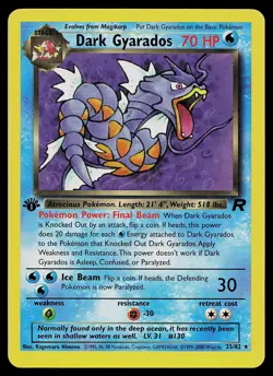 Pokemon Card - Dark Gyarados Team Rocket 25/82 Rare 1st Edition - Image 1
