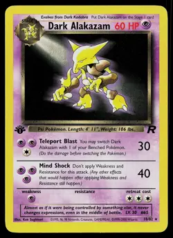 Pokemon Card - Dark Alakazam Team Rocket 18/82 Rare 1st Edition - Image 1