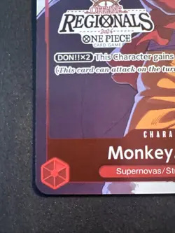 Monkey D Luffy P-001 Offline Regional 2024 Participant One Piece Card English - Image 2