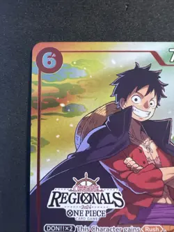 Monkey D Luffy P-001 Offline Regional 2024 Participant One Piece Card English - Image 3