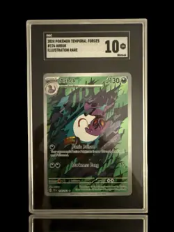 ‼2024 POKEMON TEMPORAL FORCES #176 ARBOK ILLUSTRATION RARE CARD GRADE 10!💨 - Image 1