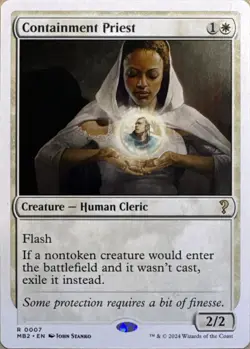 Containment Priest (White Border) R Mystery Booster 2 7 NM - Image 1