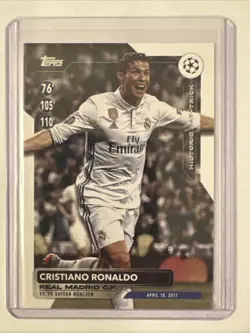 Cristiano Ronaldo historic hat trick Topps 2024 HH-7 Real Madrid C.F Apr 18 2017 - Image 1