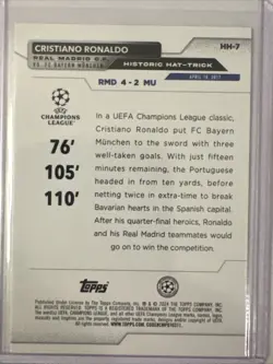 Cristiano Ronaldo historic hat trick Topps 2024 HH-7 Real Madrid C.F Apr 18 2017 - Image 2
