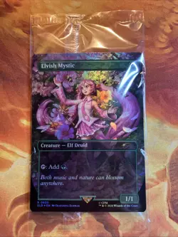 MTG Sealed Rainbow Foil Borderless Elvish Mystic Secret Lair: Hatsune Miku!! - Image 1