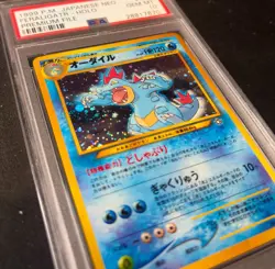 1999 PSA 10 Pokemon Japanese Feraligatr #160 Neo Premium File 1 NPF1 Sugimori - Image 4