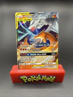 Reshiram & Charizard GX Ultra Rare Holo SM - Unbroken Bonds 20/214 NM Pokemon TC - Image 1