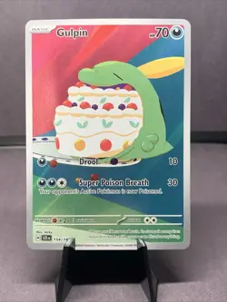 Pokemon TCG Gulpin 154/142 Sv07 Stellar Crown Illustration Rare Full Art Holo NM - Image 1