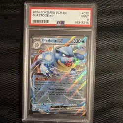 2024 Pokemon SCR En Stellar Crown Blastoise ex #030 PSA 9 - Image 1