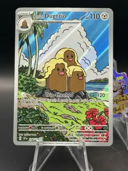 Pokemon TCG Alolan Dugtrio 208/191 Surging Sparks Illustration Rare (2) - Image 1