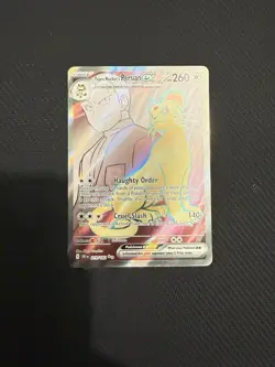 Pokemon TCG Team Rockets Persian EX Full Art 219/182 Destined Rivals Ultra Rare - Image 1