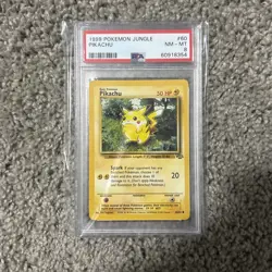 1999 Pokemon Jungle Pikachu #60 Graded PSA 8 NM MINT - Image 1