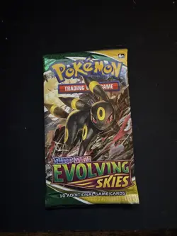 2021 Pokemon Evolving Skies Booster Pack Factory Sealed Umbreon Art NEW - Image 1