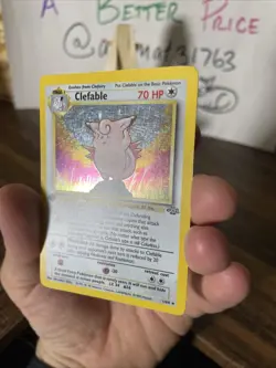 1999 POKEMON JUNGLE 1ST EDITION #1 CLEFABLE-HOLO RARE LP - Image 3