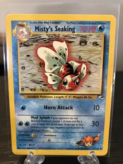 Pokemon TCG Misty's Seaking Gym Heroes 55/132 Regular Unlimited Uncommon LP - Image 1