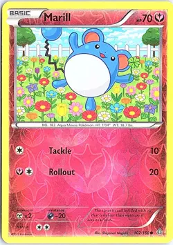 Marill XY - Primal Clash 102/160 LP Reverse Foil Pokemon - Image 1
