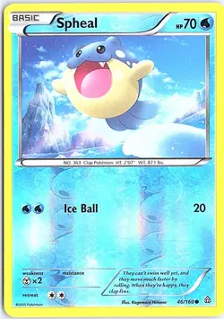 Spheal (46) XY - Primal Clash 46/160 LP Reverse Foil Pokemon - Image 1