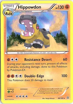 Hippowdon Holo Rare XY - Primal Clash 88/160 LP Pokemon - Image 1