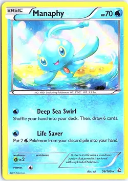 Manaphy Holo Rare XY - Primal Clash 56/160 LP Pokemon - Image 1