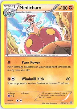 Medicham Holo Rare XY - Primal Clash 80/160 LP Pokemon - Image 1
