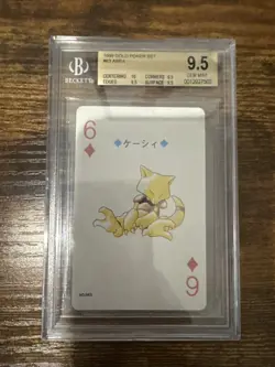 1999 Pokemon Gold Poker Set Abra #63 BGS 9.5 True Gem Mint Plus Low Pop Rare - Image 1