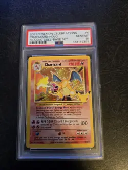 CHARIZARD Celebrations Base Set Holo #4/102 PSA 10 Pokemon - Image 1