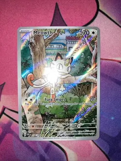 Meowth 106/094 Phantasmal Flames Holo Illustration Rare Pokemon English PFL NM - Image 2