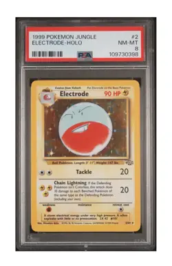 ELECTRODE 1999 Pokemon Jungle Holo #2 - PSA 8 - Image 1