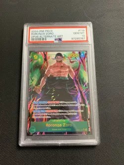 Roronoa Zoro SEC Alt Art PSA 10 OP06-118 One Piece TCG Wings of the Captain - Image 1