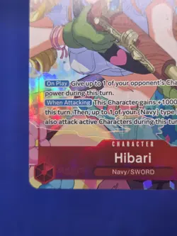 One Piece A Fist of Divine Speed Hibari OP11-010 Alternate Alt Art Super Rare NM - Image 5