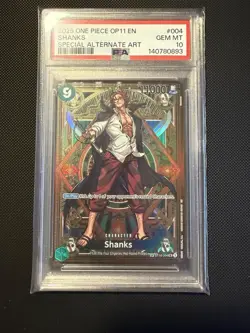 2025 SHANKS One Piece OP11 #004 Special Alternate Art SP - PSA 10 - Image 1